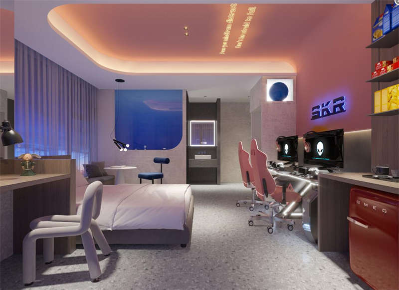合肥電競酒店裝修 skr電競酒店設(shè)計(jì)效果圖